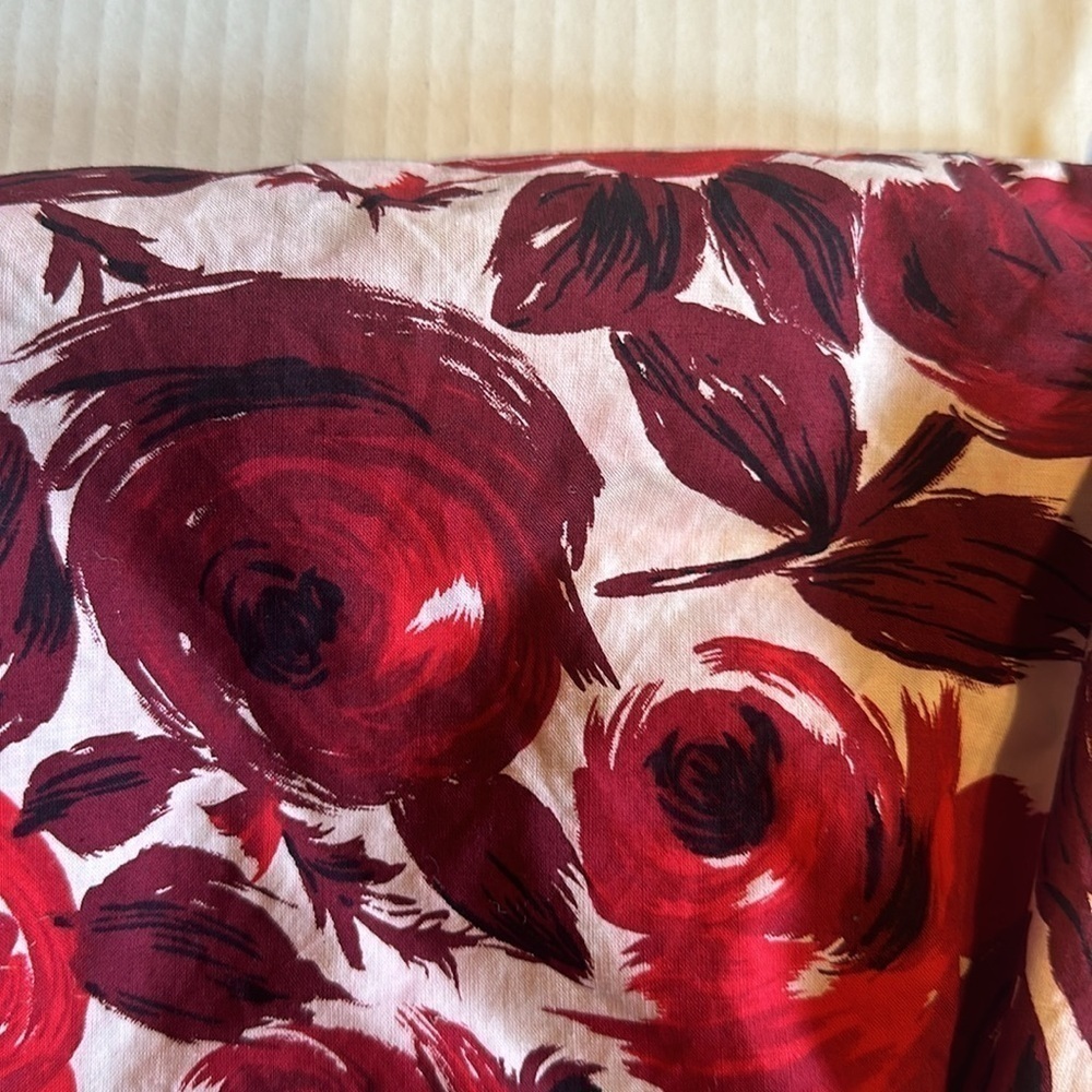 Trina Turk Los Angeles sleeveless red burgundy floral top adjustable straps - Picture 11 of 11